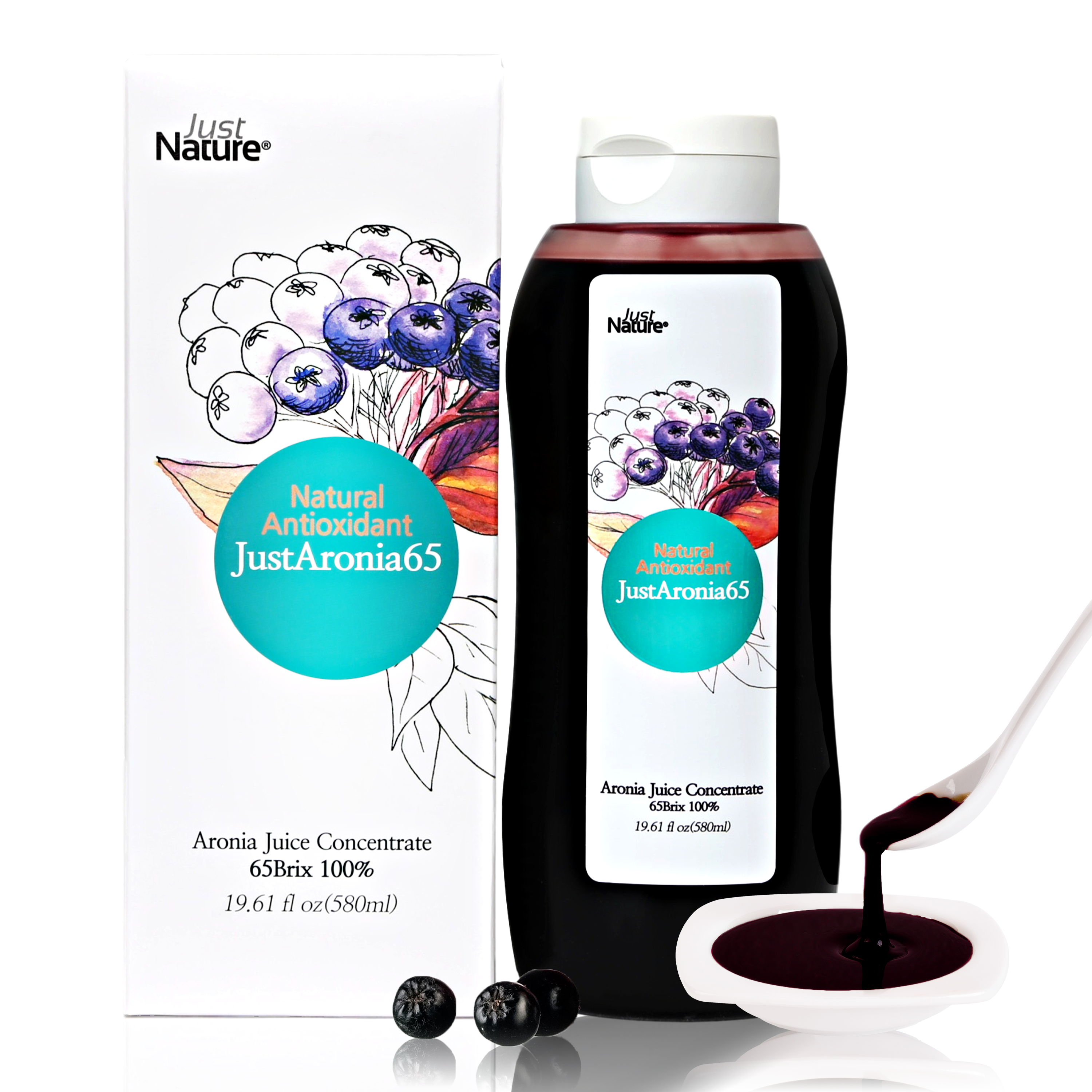 Pure Polish Aronia Juice Concentrate JustAronia65 Single Pack