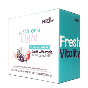 Tasty Daily Aronia Juice JustAronia Light 3Pack, 30Pouches of 2.37 Fl Oz (70ml)